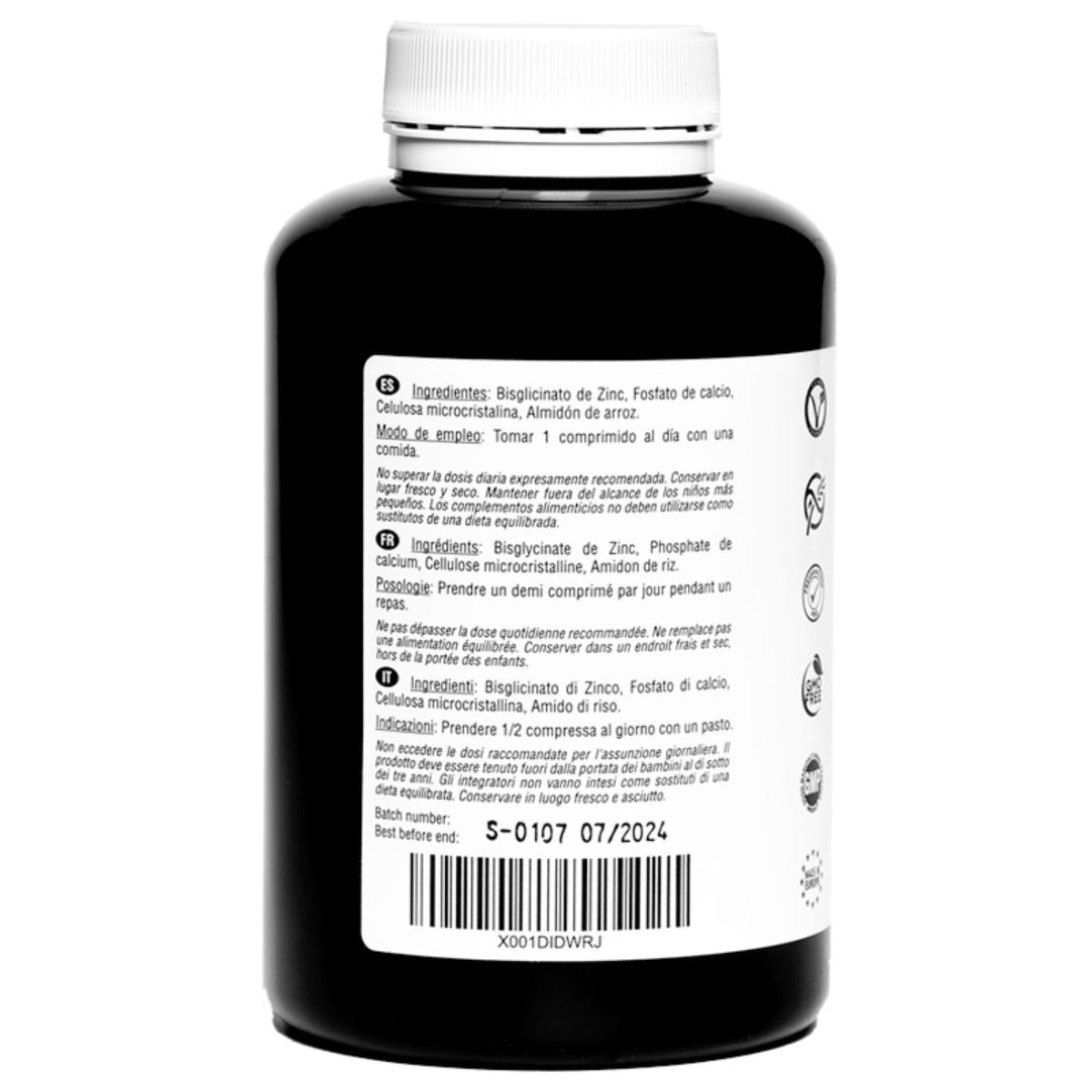 Zinc 25 mg Bisglycinate 400 vegan tablets Hivital