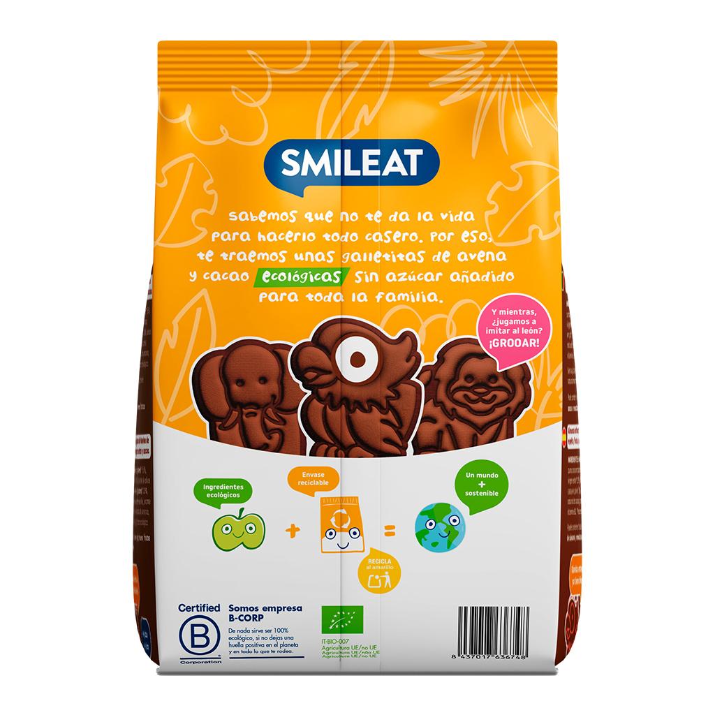 Pakket 12x Spelt-, haver- en cacaokoekjes ECO 220 g Smileat