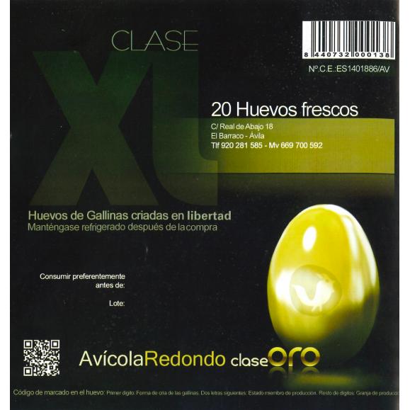 20x Ökologische Gold-Eier XL Granja Redondo