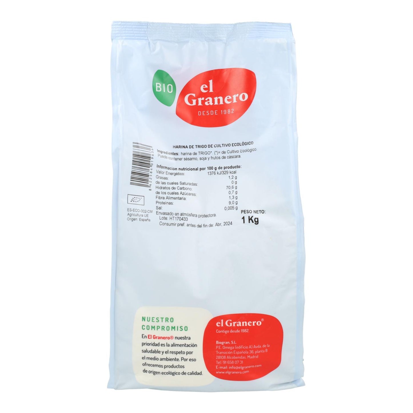 El Granero Organic Wheat Flour 1 kg