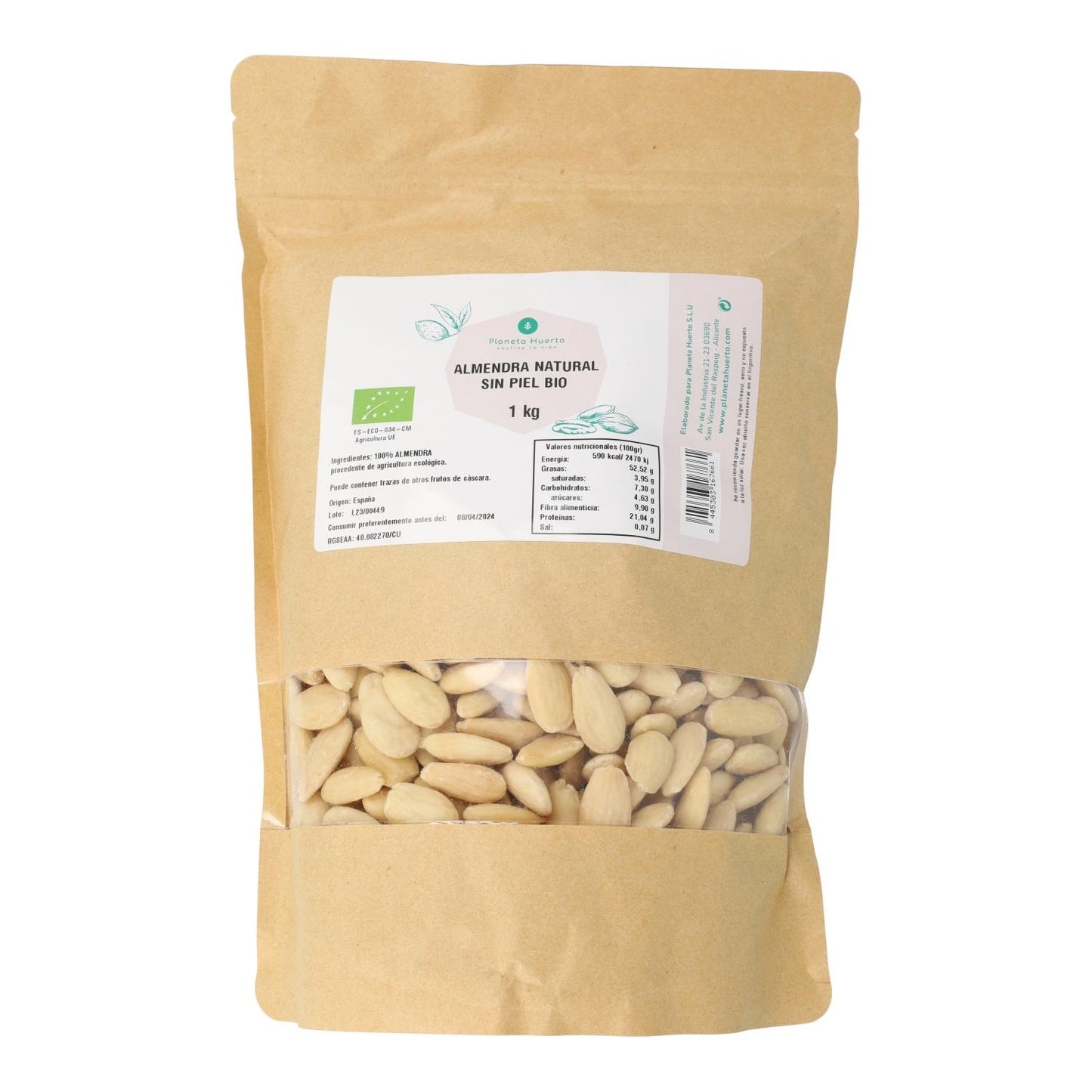 Blancherade mandlar ECO Planeta Huerto 1 kg