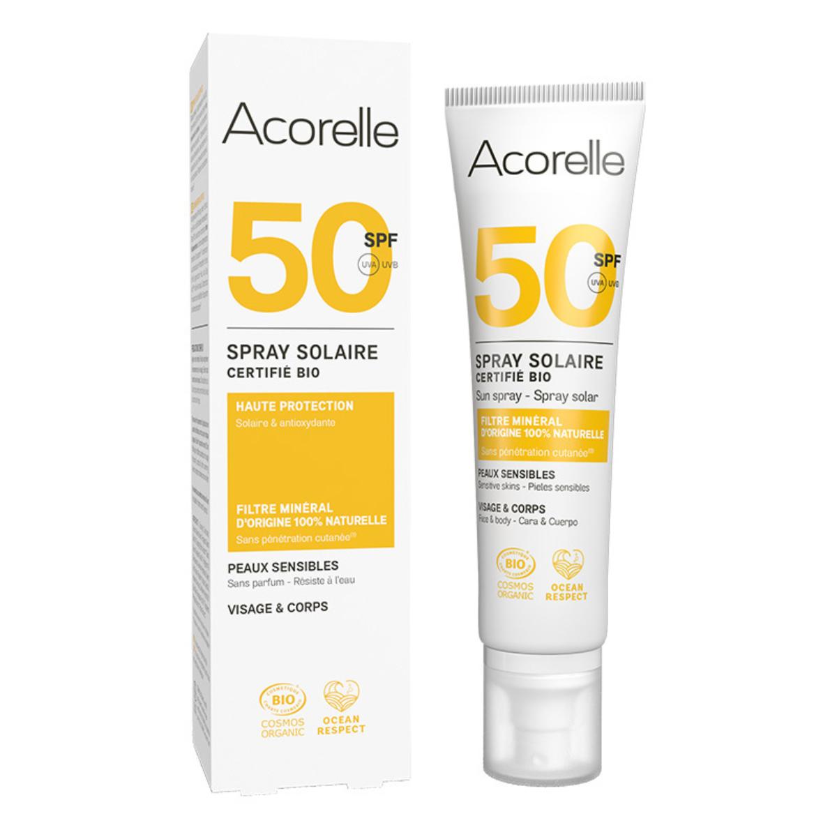 Spray solare per il corpo SPF 50 Acorelle 100 ml