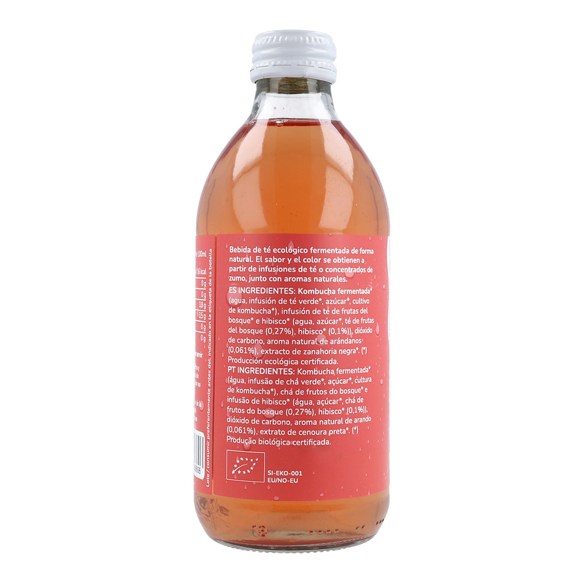 Förpackning 6x Kombucha ECO Red Fruits Planet Orchard 330 ml