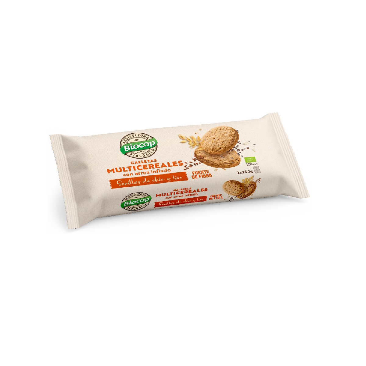 Biocop Organic Multigrain Biscuits with Puffed Rice, 2 packs, 500 g