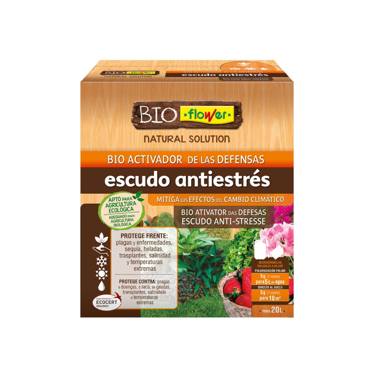 Bioaktivator Aminoácidos Escudo Antiestrés BioFlower 4x5 g