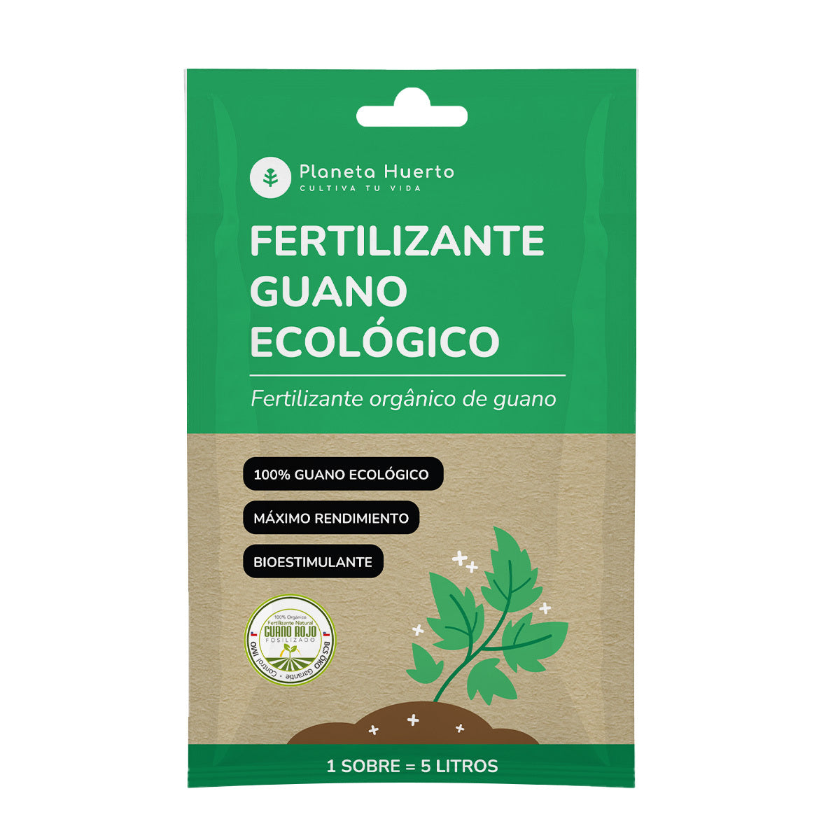 Engrais Guano eco Planeta Huerto sachet pour 5 L