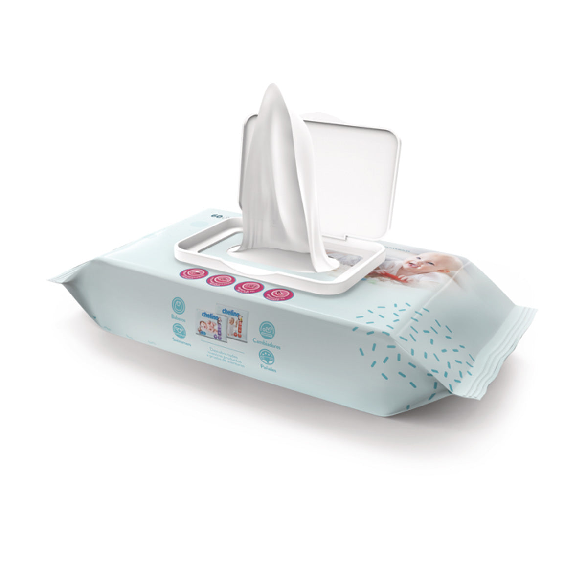 Dermo-sensitieve babydoekjes Chelino 60 stuks