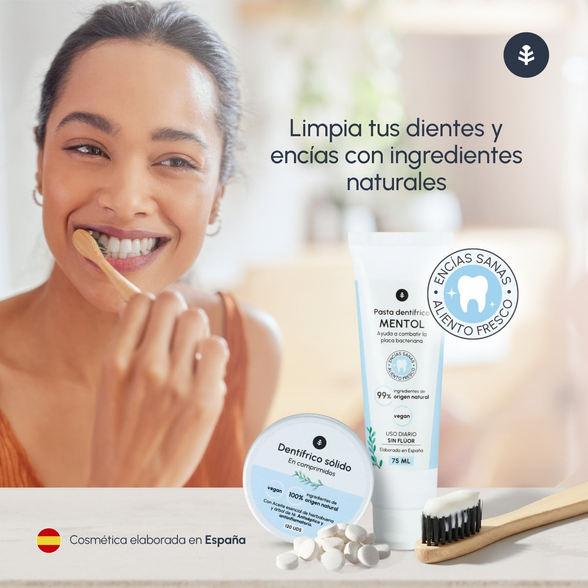 Dentifricio solido senza fluoro Planeta Huerto 120 compresse