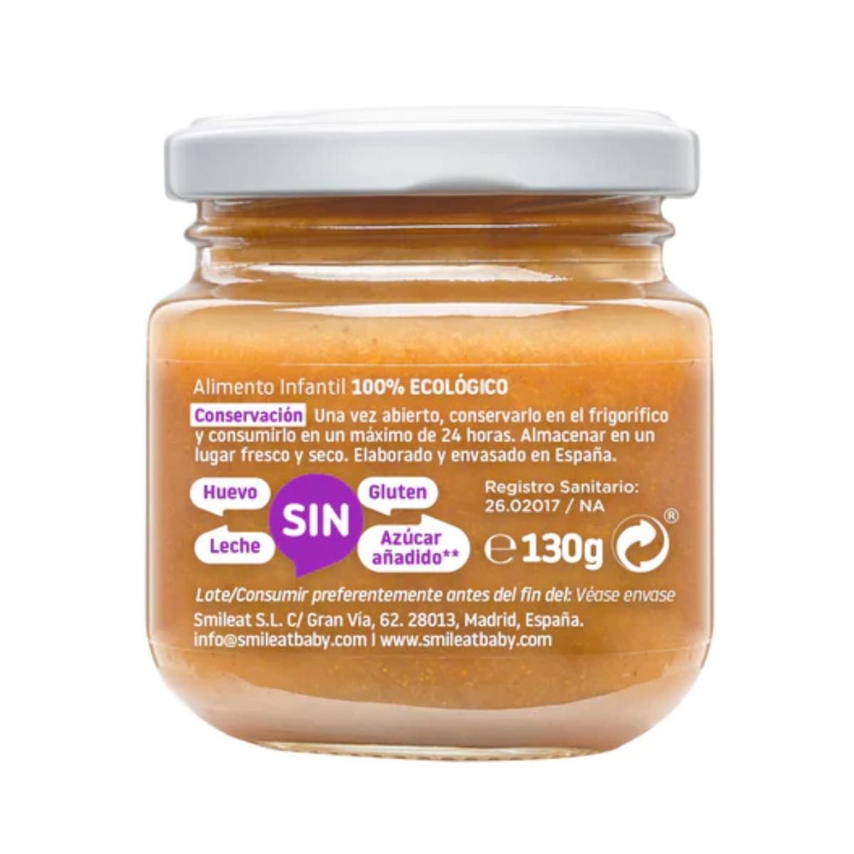 ERBJUDANDE 3x BIO-burk med päron, plommon och banan +6 månader Smileat 130 g