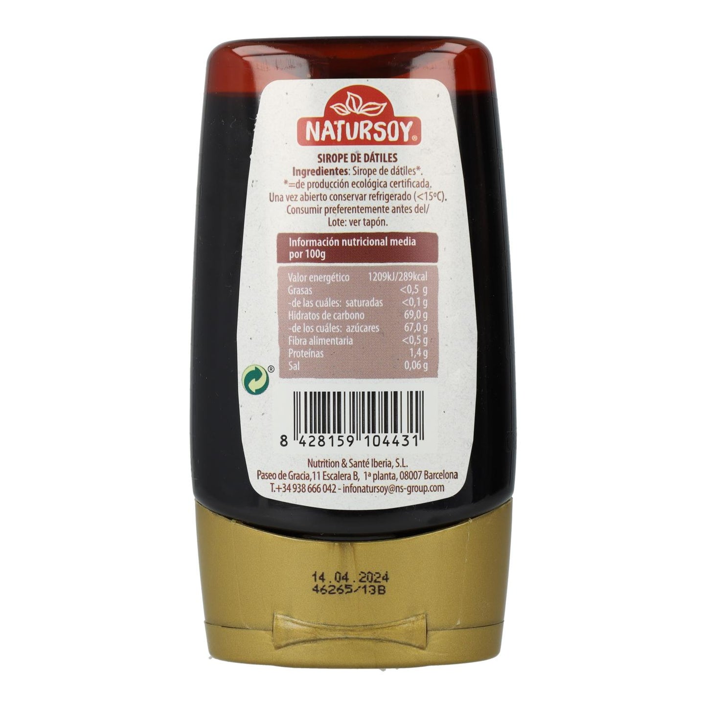 Dadelsirap, 250 g. Natursoy