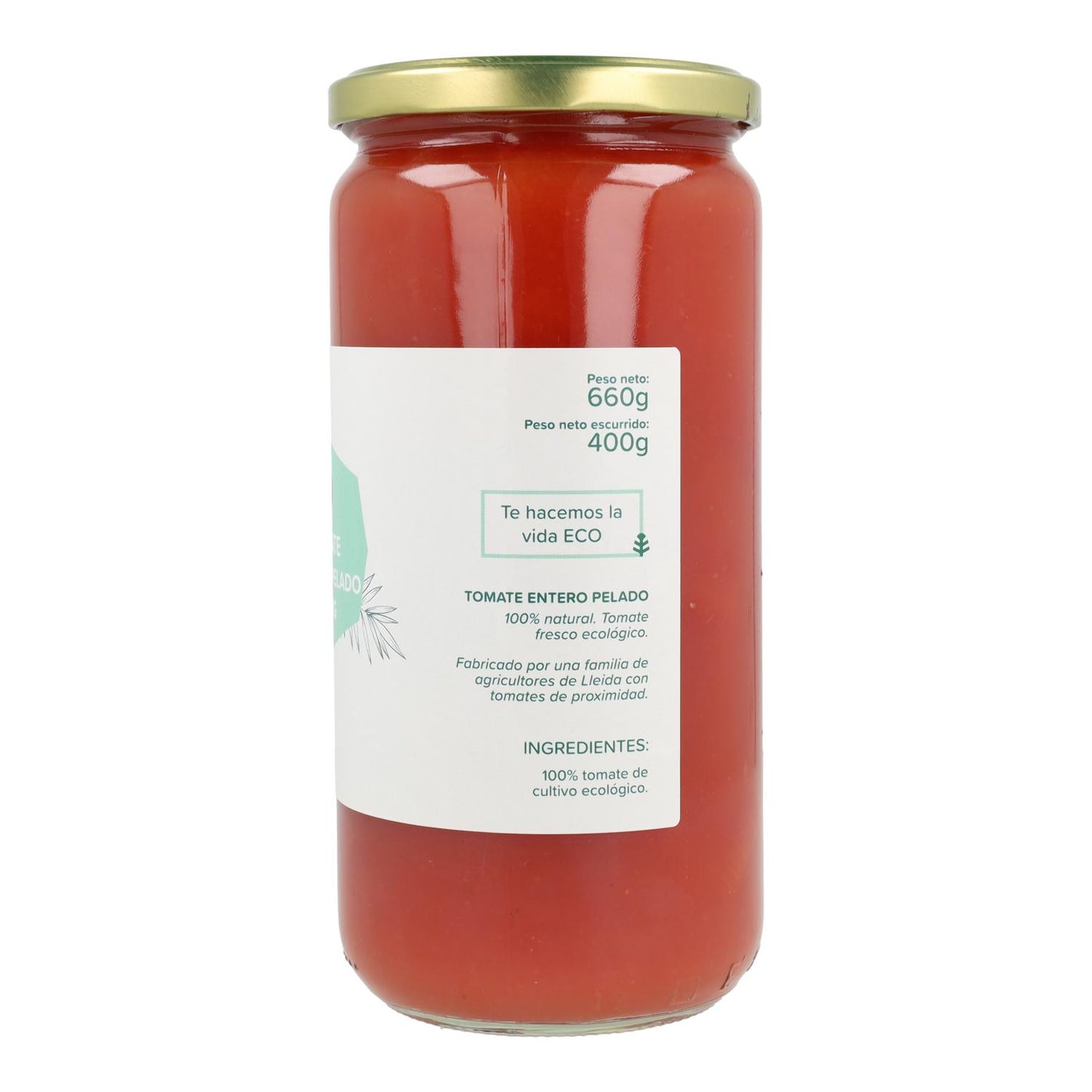 Pomodoro pelato intero ECO Planeta Huerto 660 g