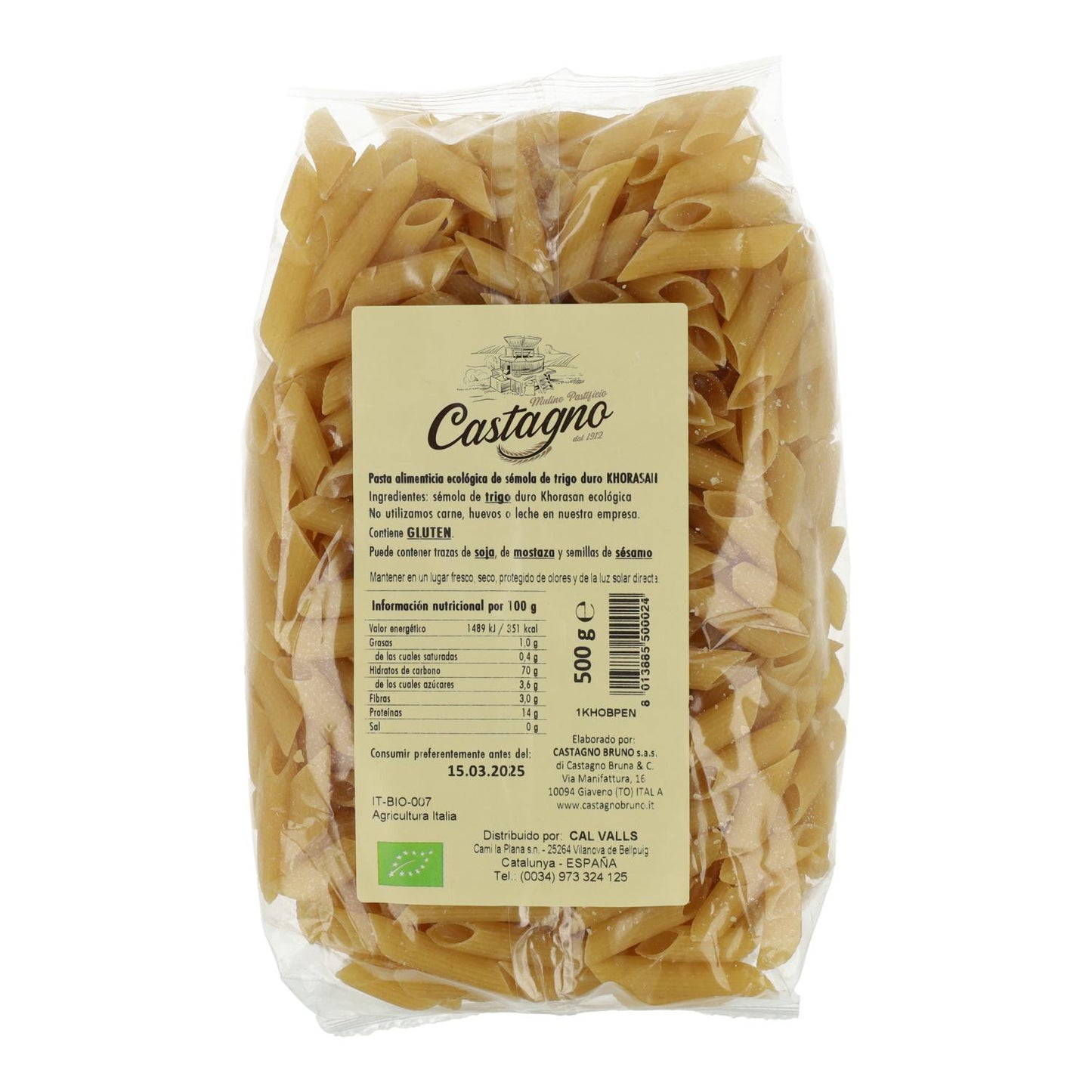 Maccheroni Kamut ECO Castagno 500 g
