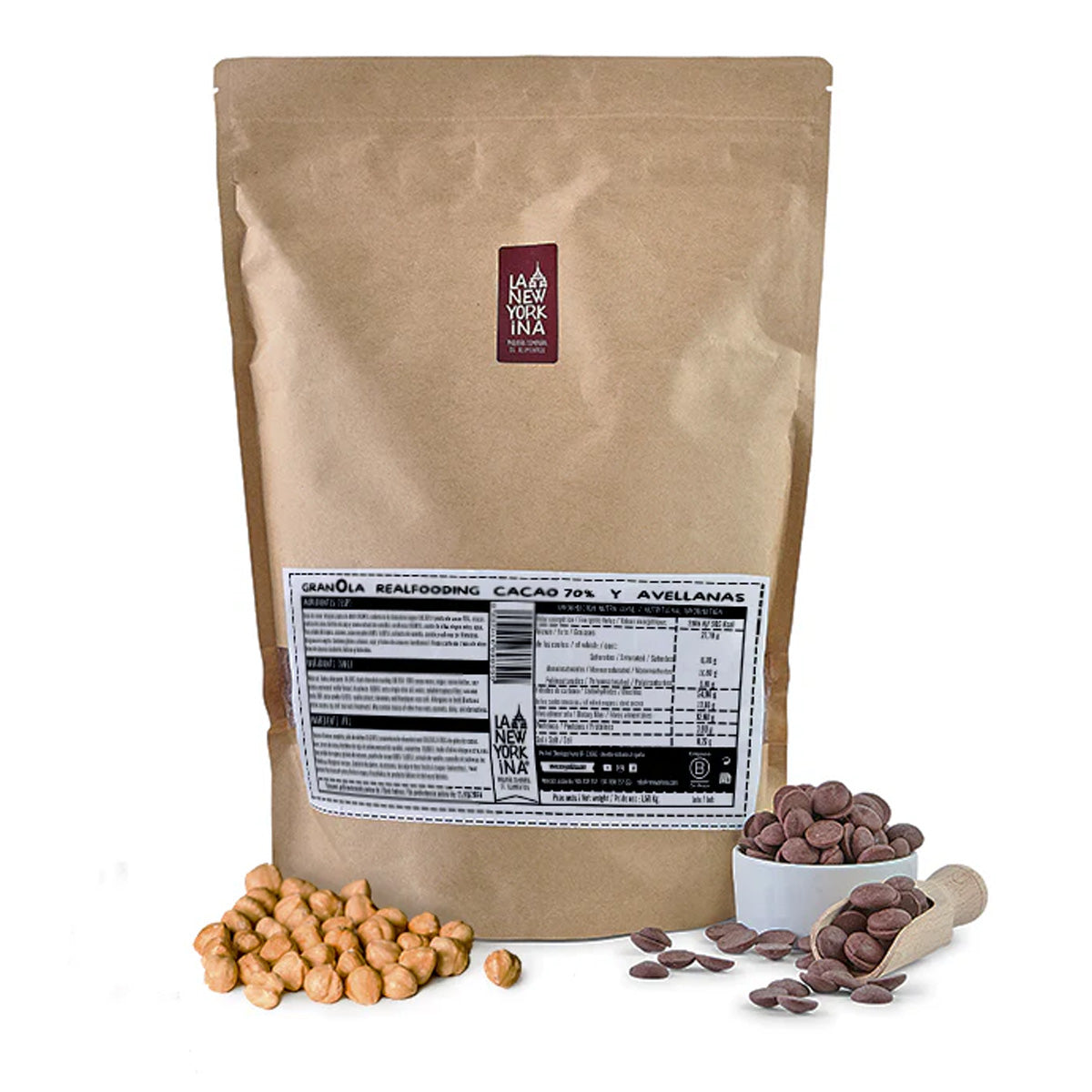 Granola Realfooding Cacao 70% La Newyorkina 1,5 Kg