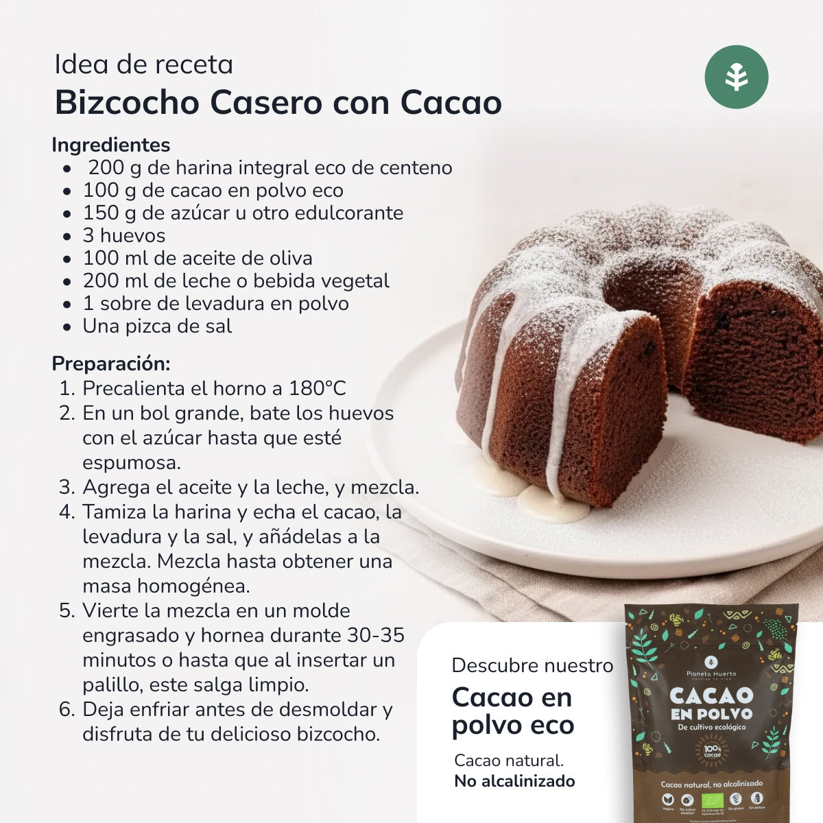 Harina Integral de Centeno Eco Planeta Huerto 800 g