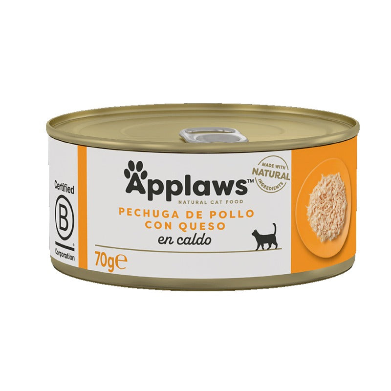 Applaws Cat Chicken with Cheese Tin 70 g Natural Grain-Free Wet Cat Food