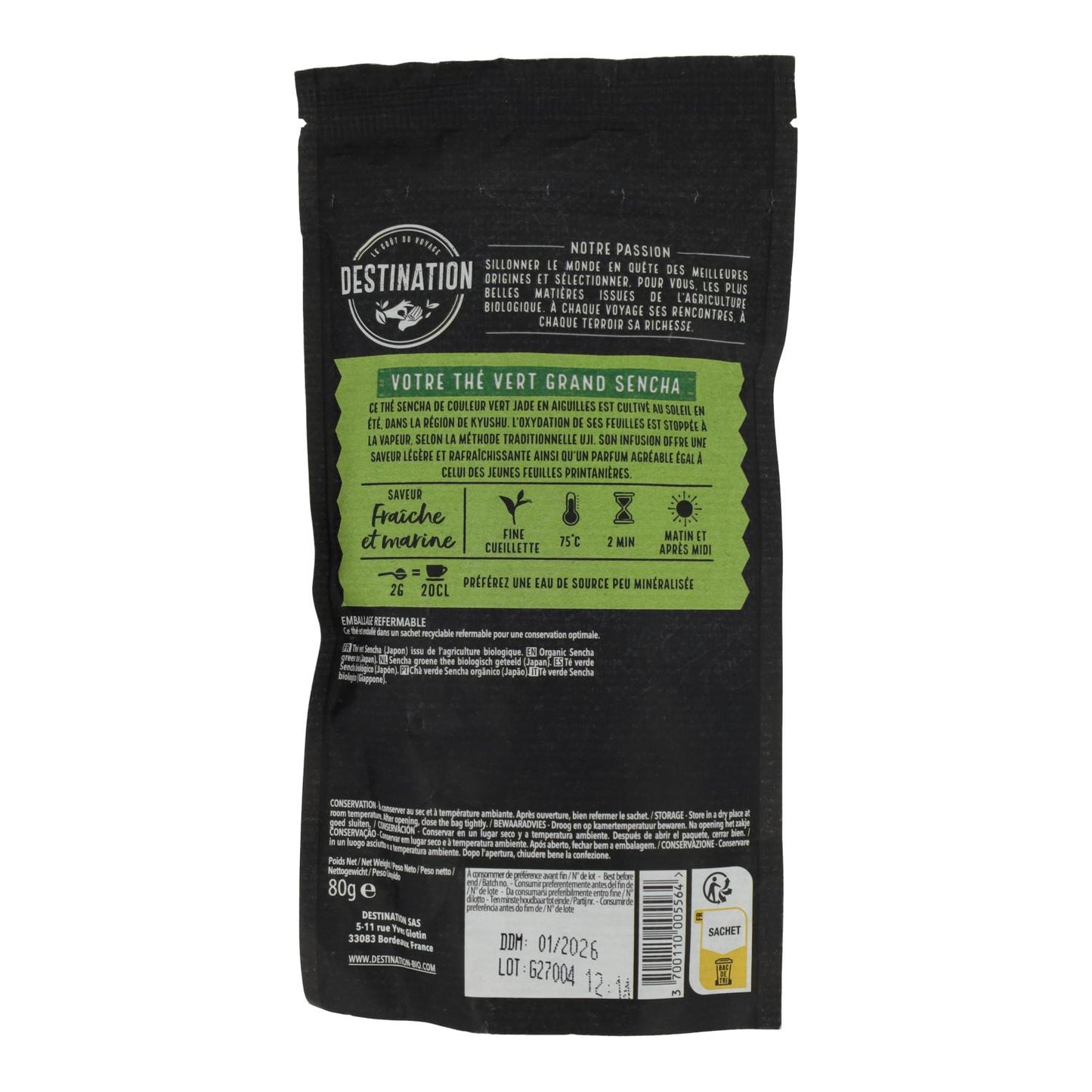 Grüner Tee Sencha Japan BIO Destination 80 g