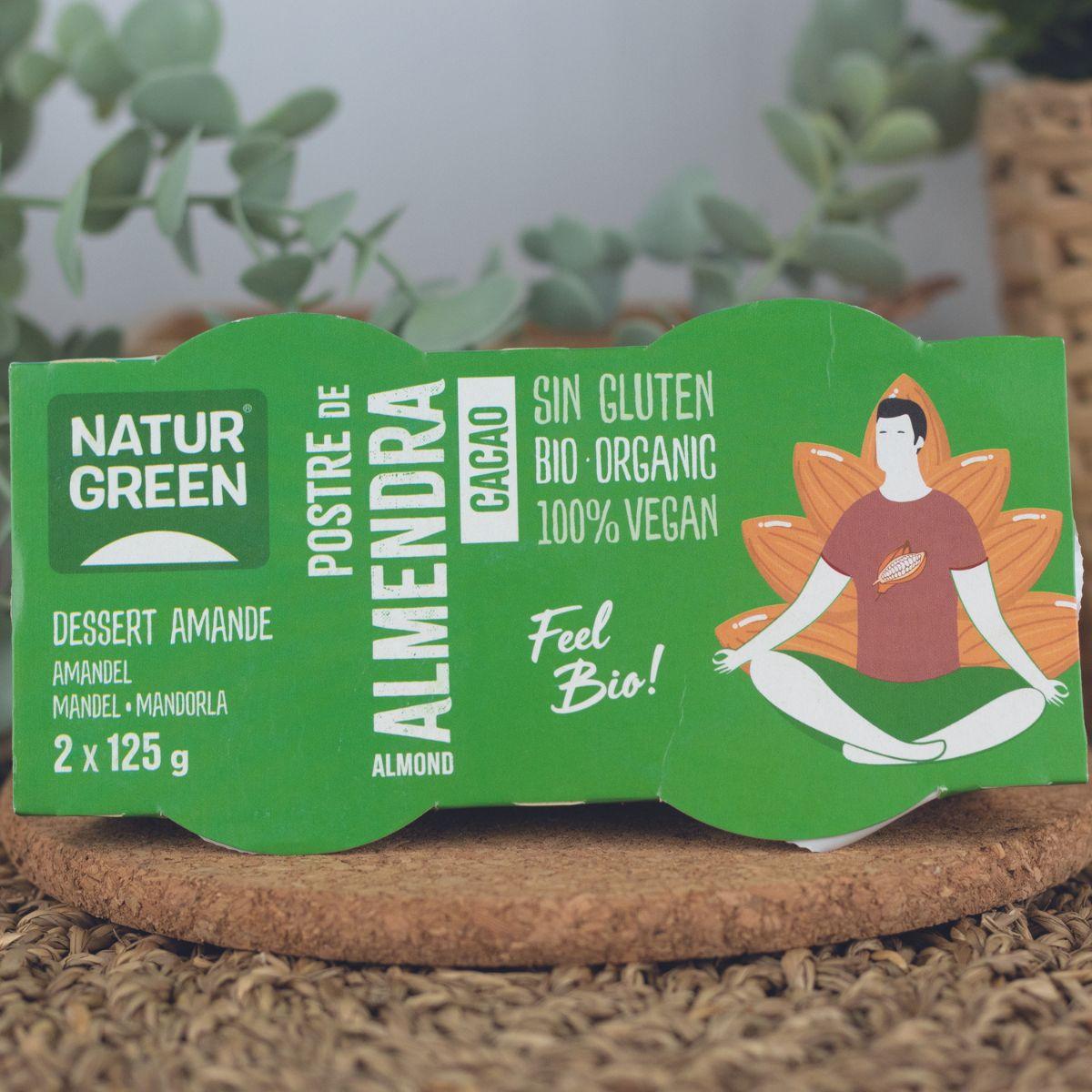 Dessert aux amandes et au cacao NaturGreen, 2 x 125 g