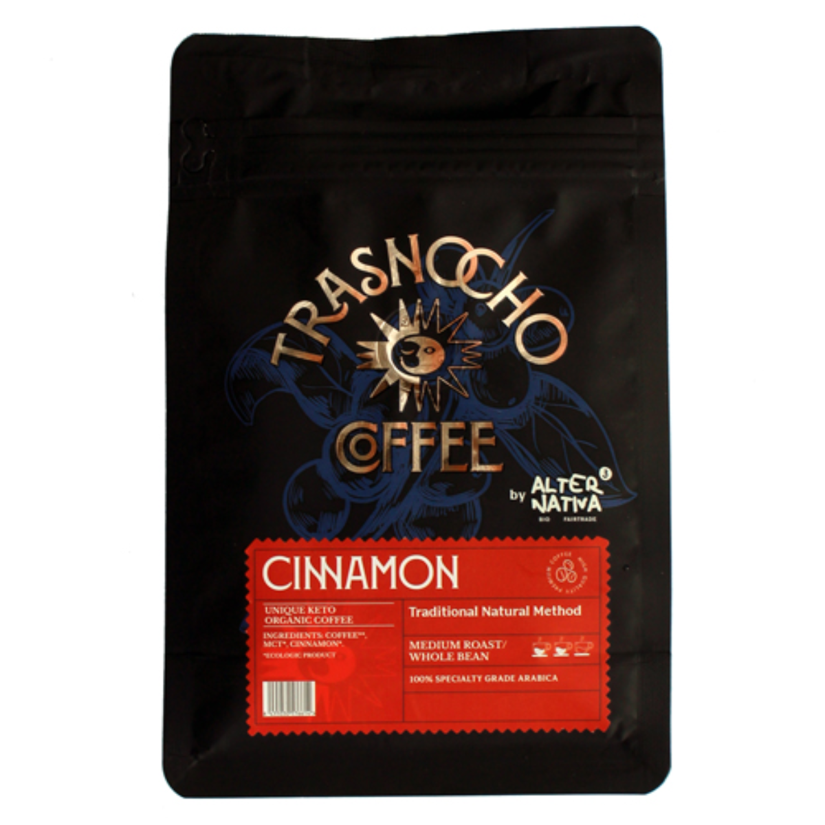Caffè KETO in grani con cannella BIO Trasnocho Alternativa 200 g