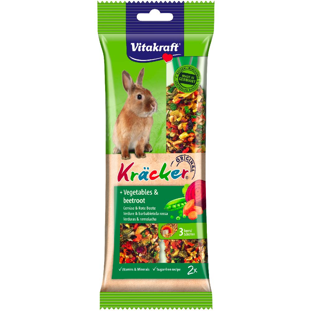 Vitakraft Kräcker-stänger med grönsaker och rödbetor för kaniner, 2 st