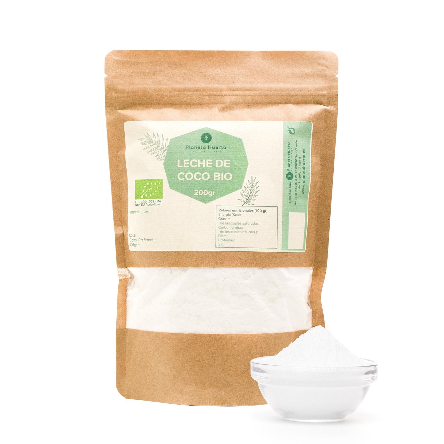 Poudre de boisson à la noix de coco ECO Planeta Huerto 200 g