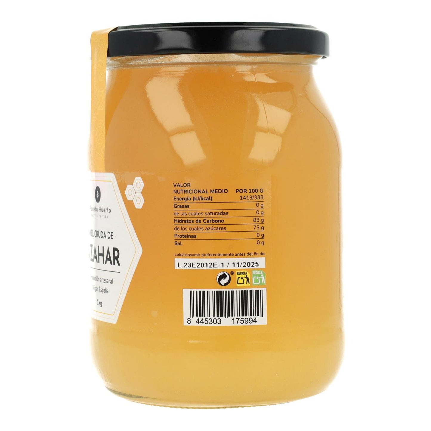 Rauwe oranjebloesemhoning Planeta Huerto 1 kg