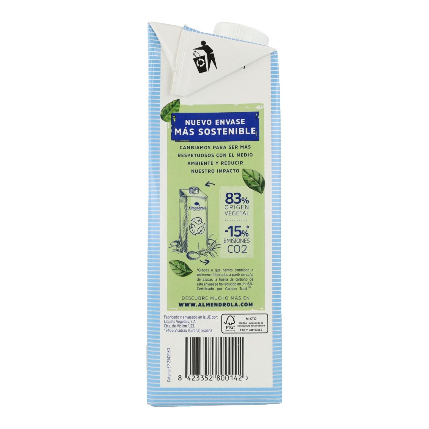 Pack of 6 Almendrola Sugar-Free Almond Drinks 1 L
