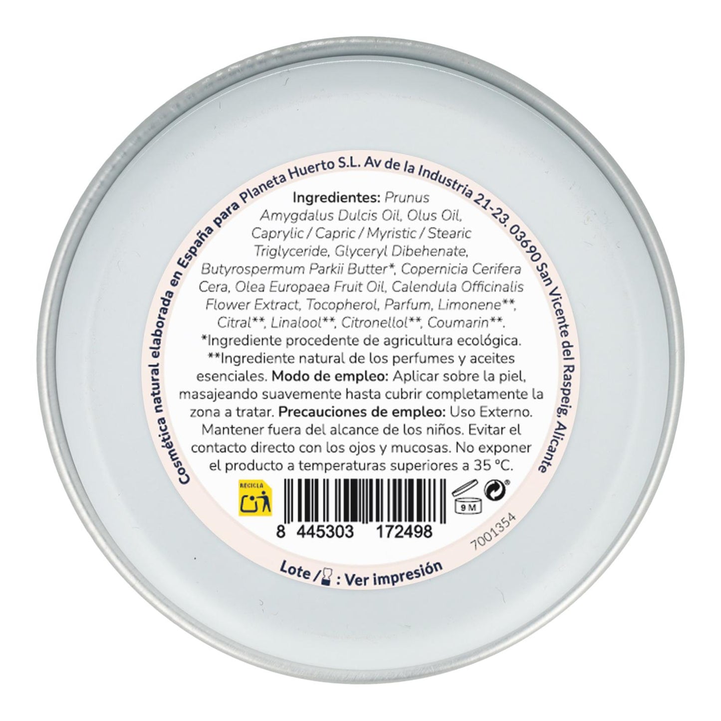Beruhigender Calendula-Balsam für Kinder Planeta Huerto 50 g
