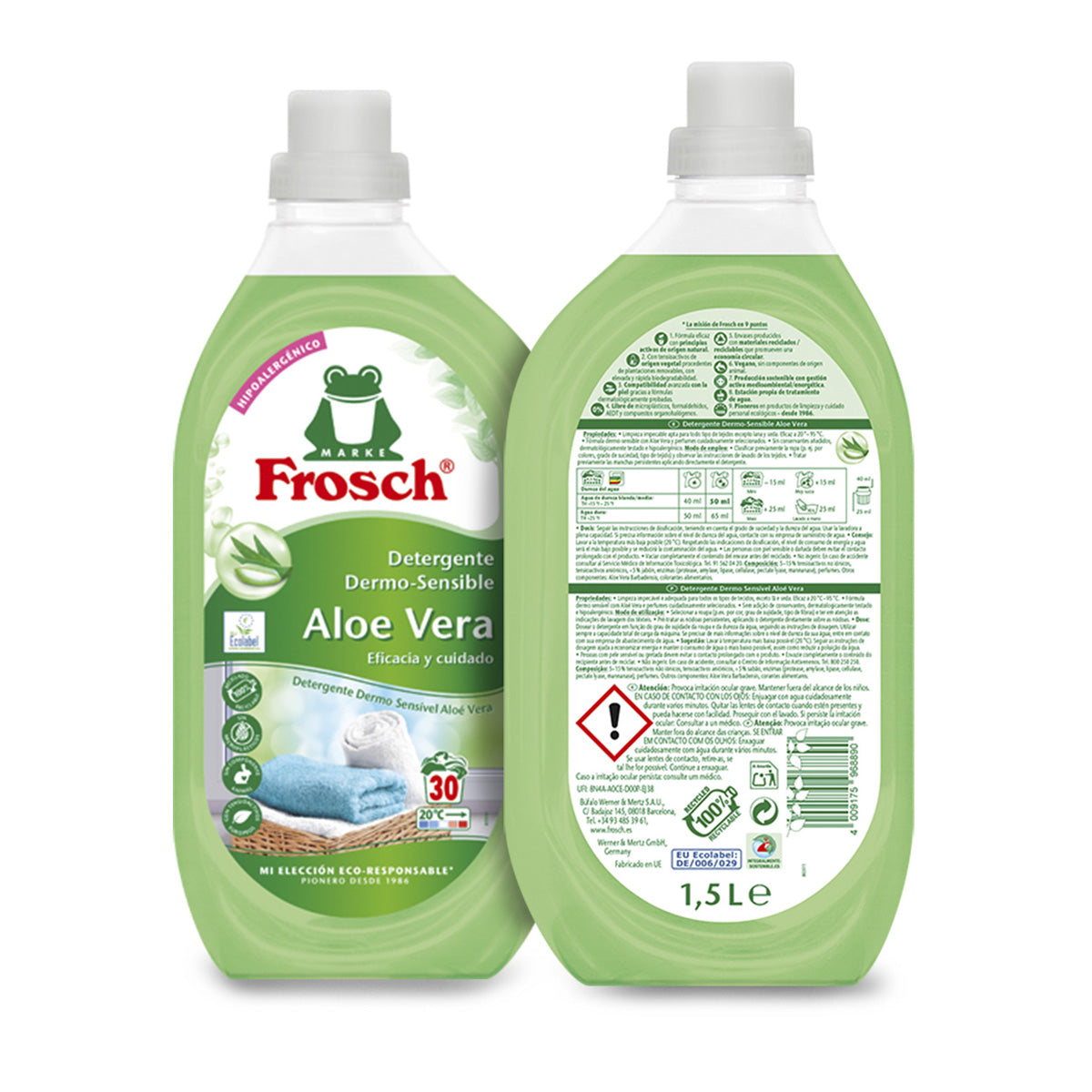 Detergente all'aloe vera, Frosch, 1500 ml