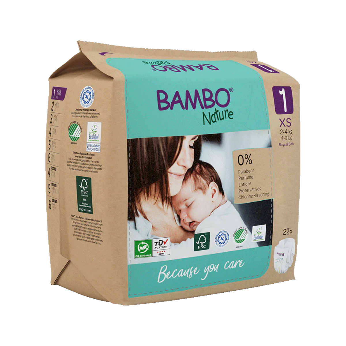 Bambo Nature blöjor T1 (2-4 g) 22 st