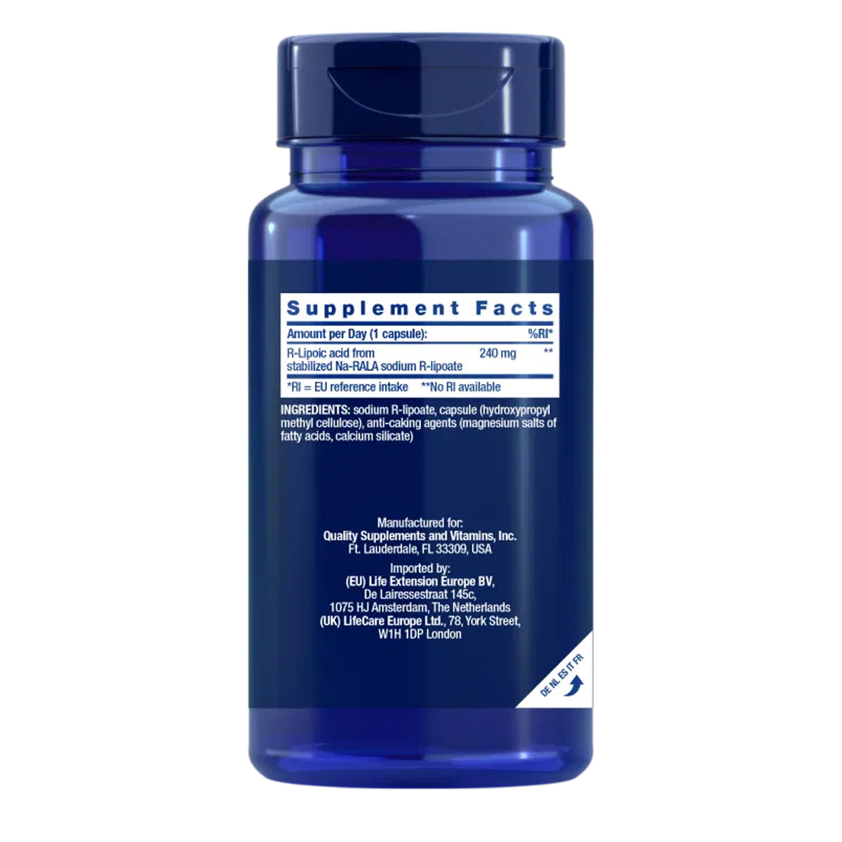 Super R-Lipoic Acid 240 mg, Life Extension 60 capsule