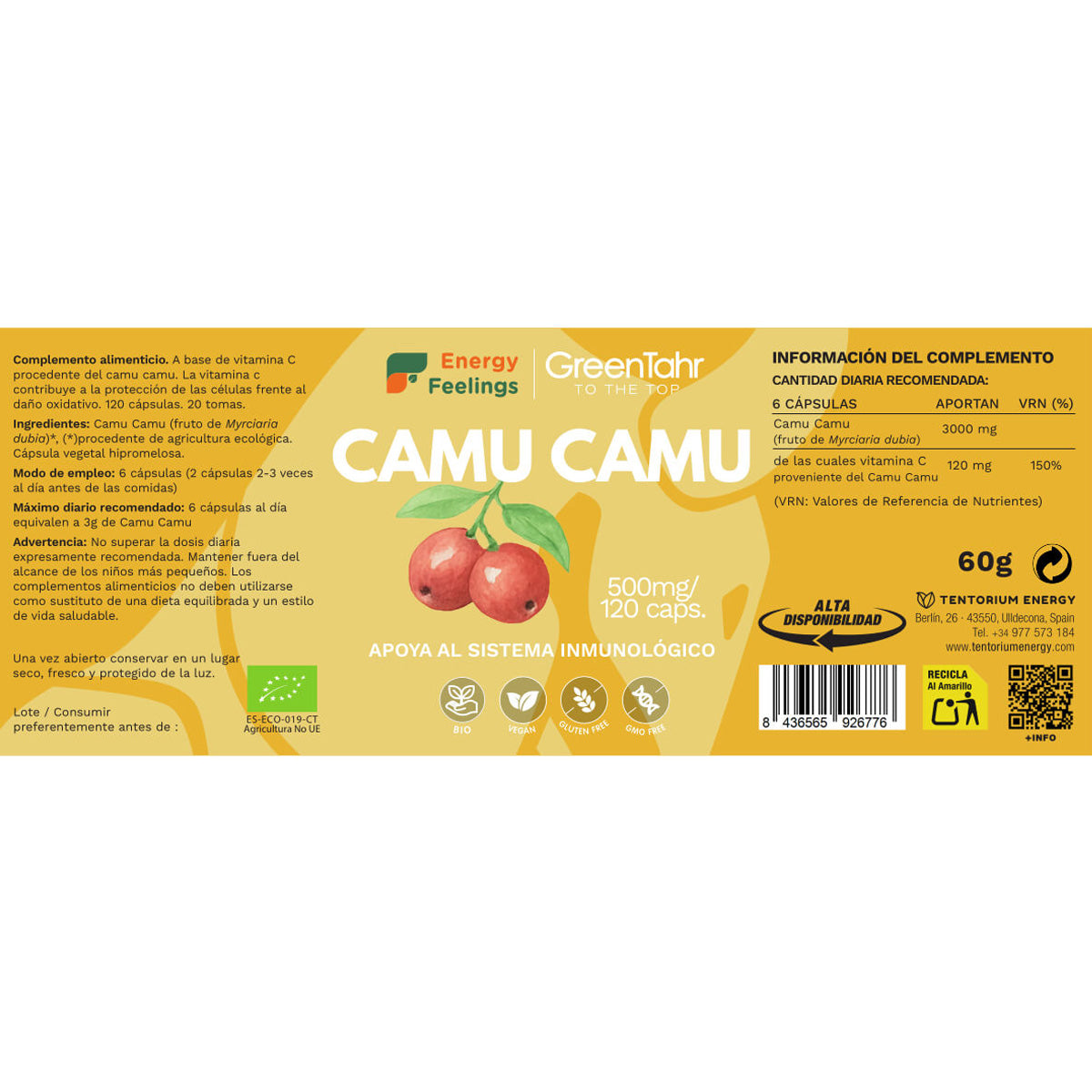 Camu Camu ECO Energy Feelings 120 kapslar