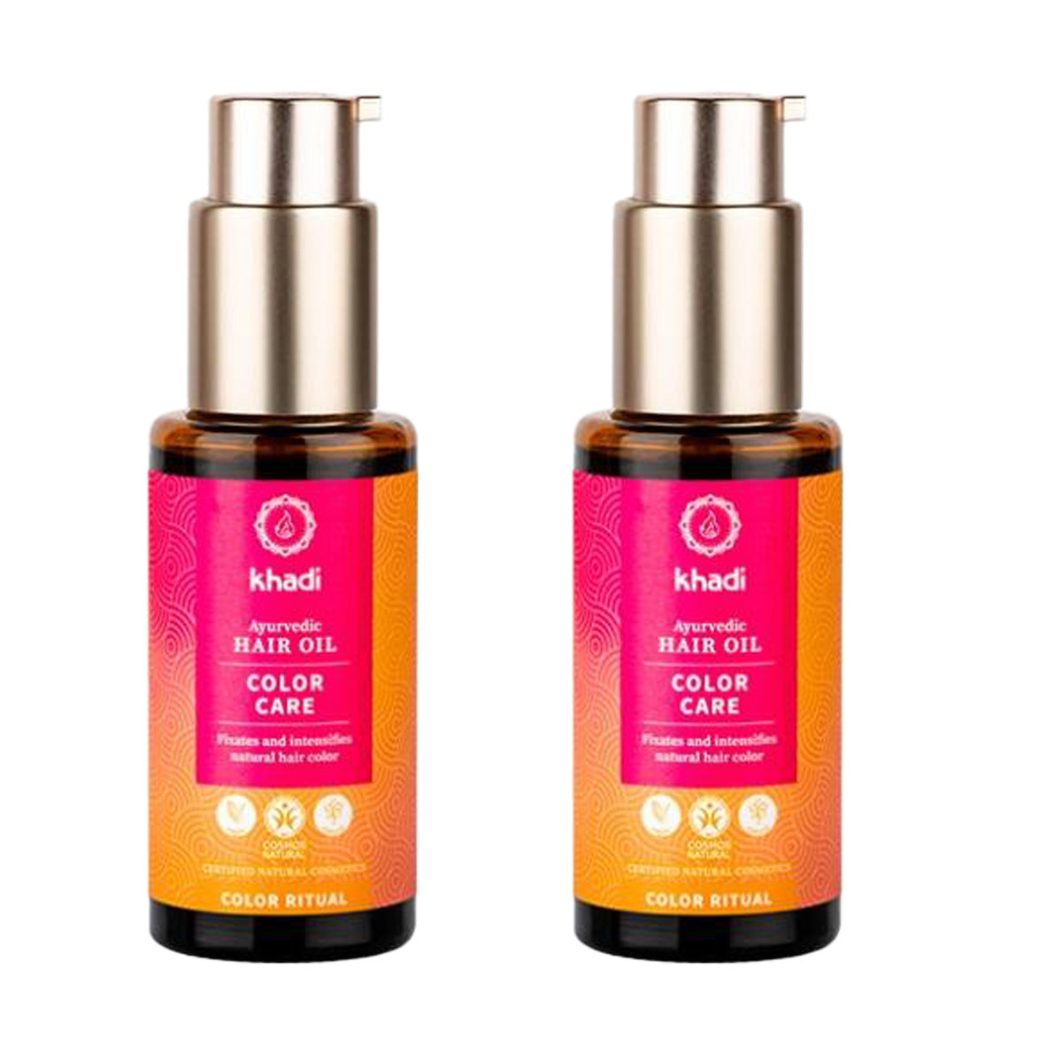 2-pack hårolja för färgat hår, Khadi, 50 ml