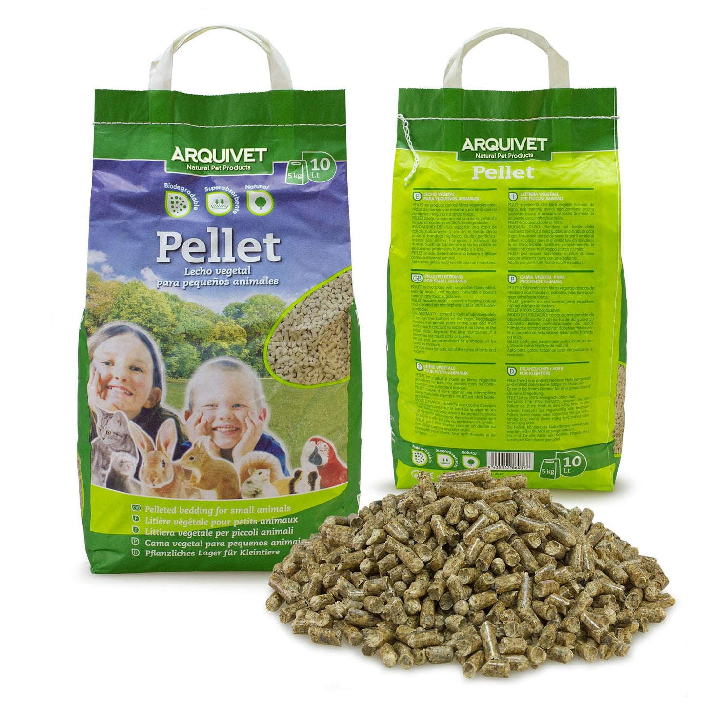 Lecho para animales Pellet Arquivet 10 L