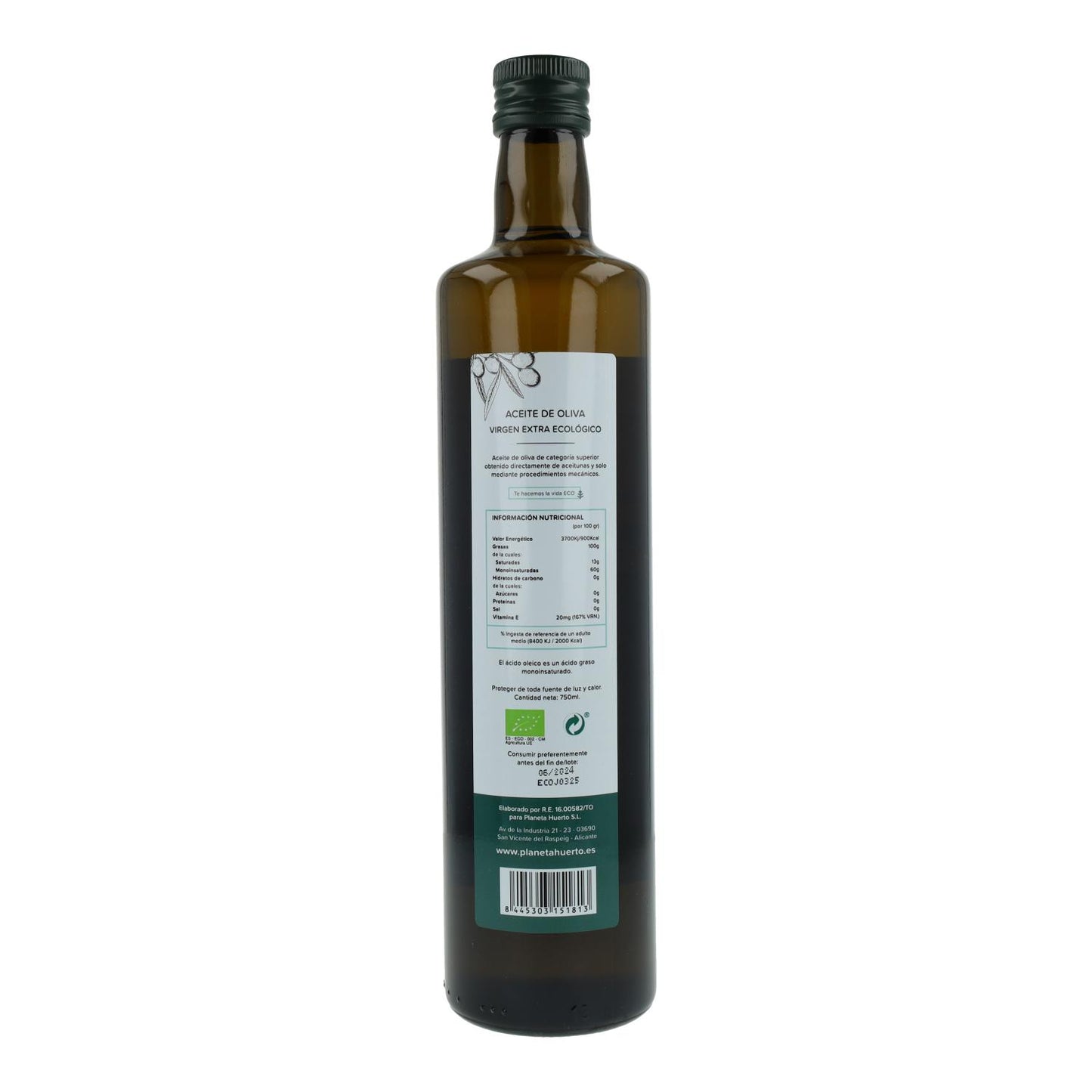 Extra jungfruolivolja ECO Planeta Huerto 750 ml