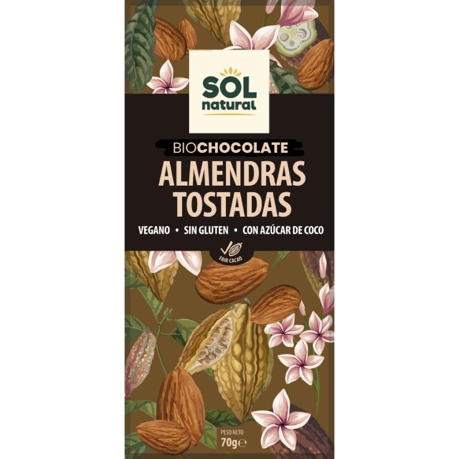 Chocolat aux amandes grillées BIO Sol Natural 70 g