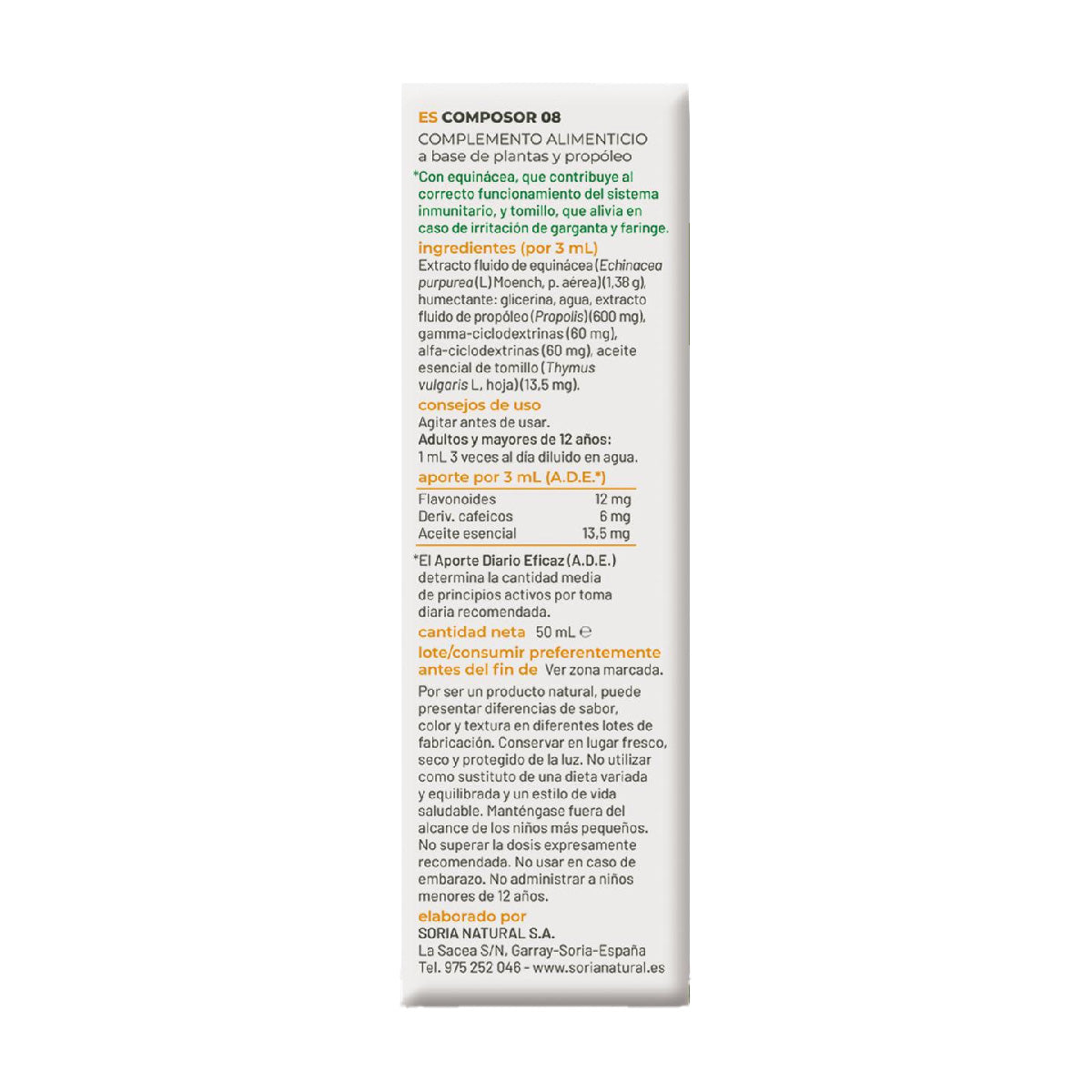 2 opakowania Composor 8 Echina Siglo XXI Soria Natural, 50 ml