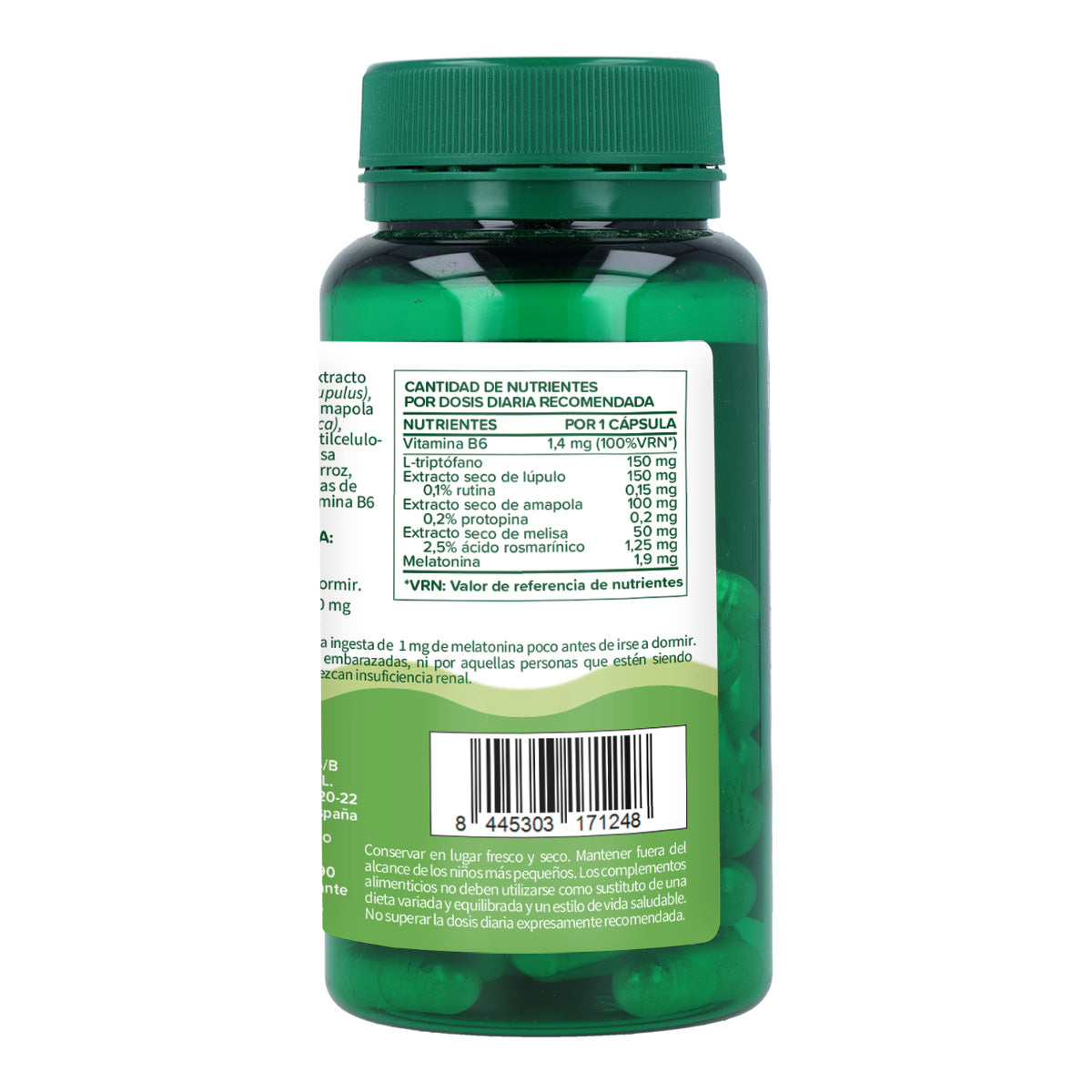 Complesso di melatonina Planeta Huerto 60 capsule