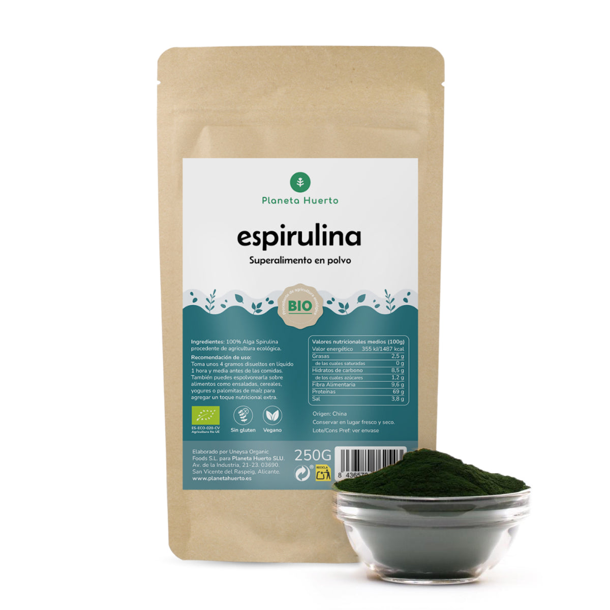 Spirulina-Pulver ECO Planeta Huerto 200 g