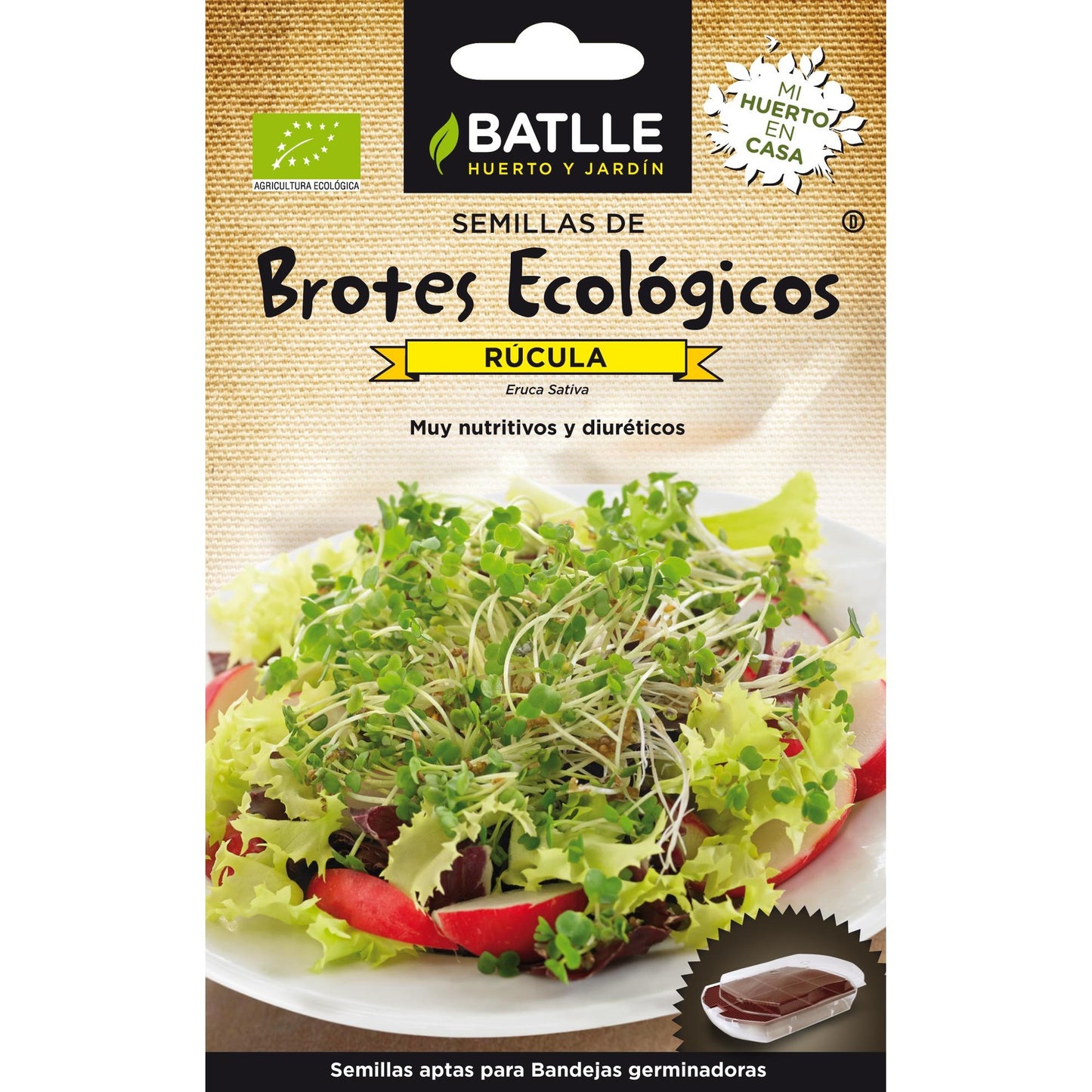 Semillas de Rúcula ecológicas para germinados Batlle