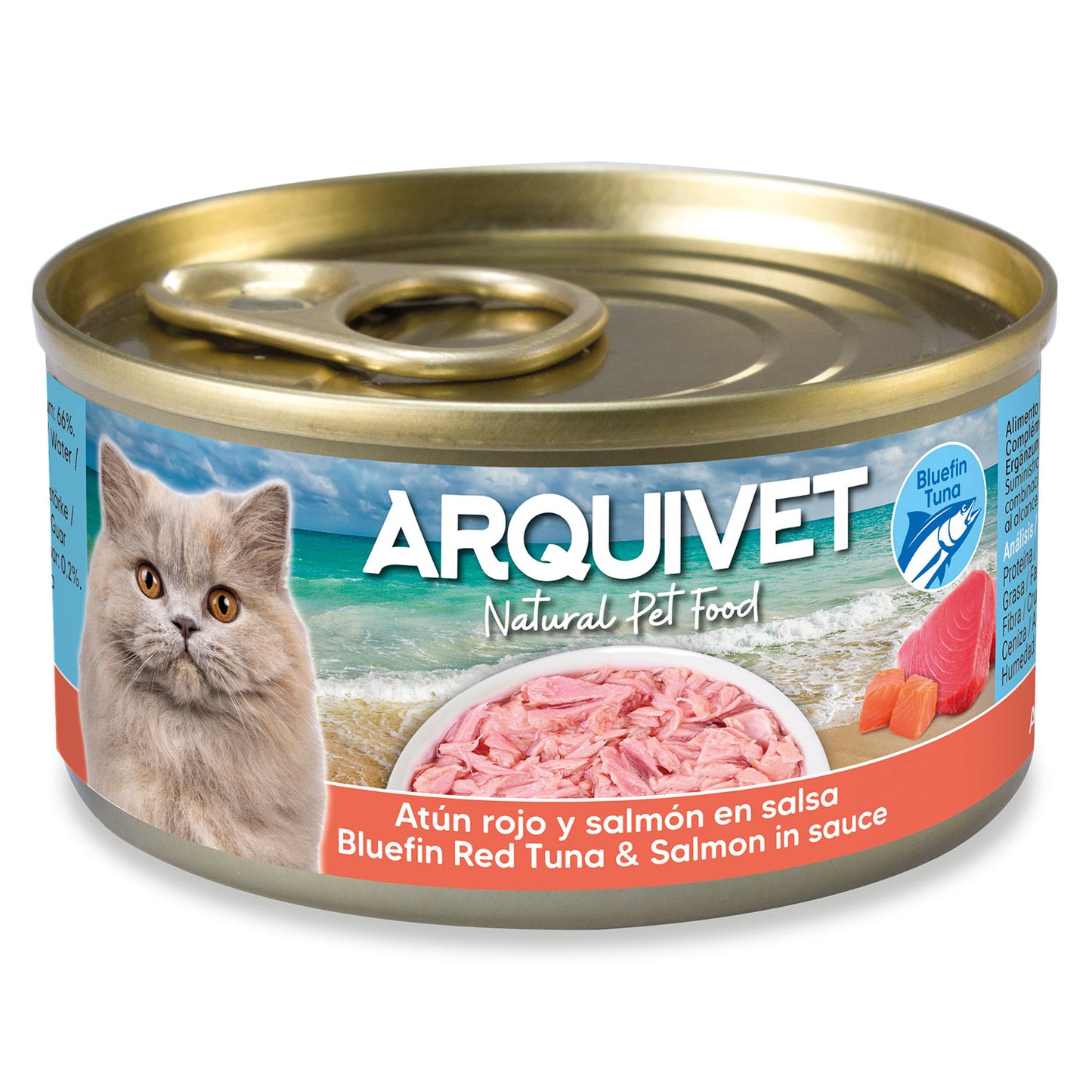 Thon rouge et saumon en sauce Arquivet 80 g Nourriture humide pour chats