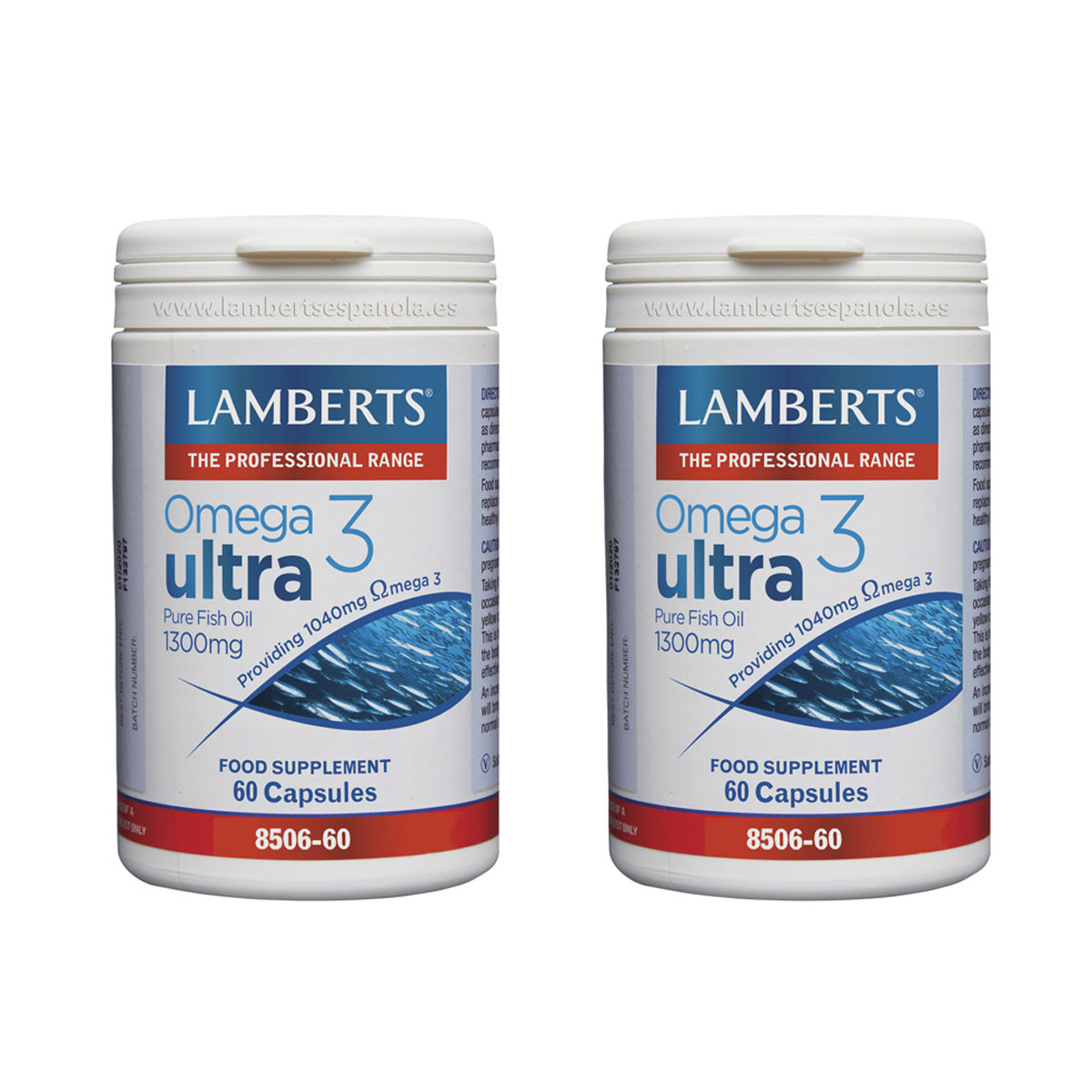 Paczka 2x Omega 3 Ultra 1300 mg Lamberts 60 kapsułek