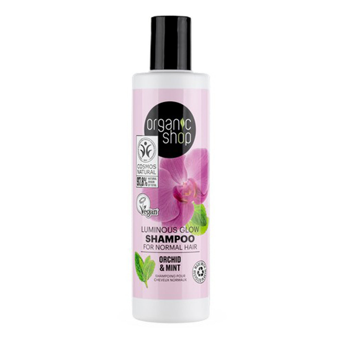 Shampoo orchidea e menta per capelli normali, Organic shop, 250 ml