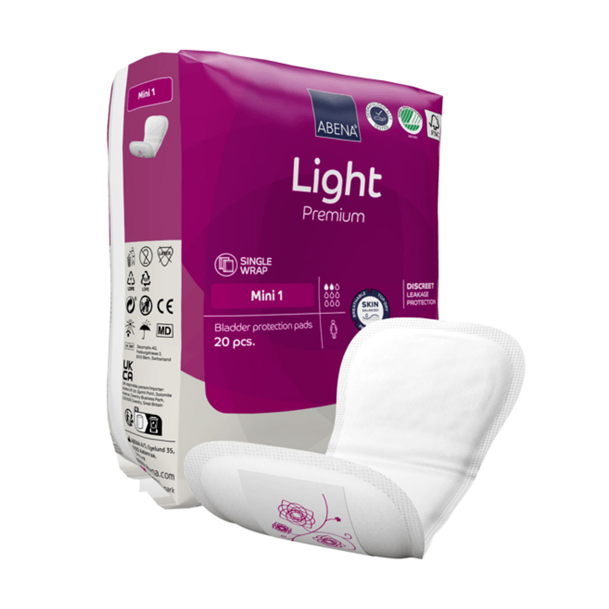 Assorbenti per incontinenza Light Premium Mini 1 Abena 20 pezzi