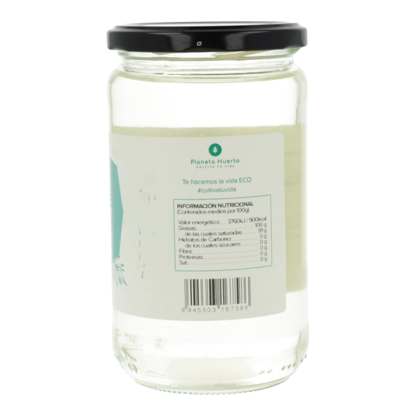 Pack of 6 ECO Planeta Huerto deodorised coconut oil 500 ml