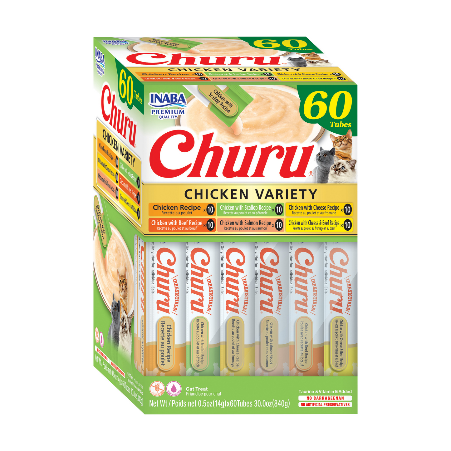 Churu Chicken Varieties Creamy Cat Snack 60 x 14 g