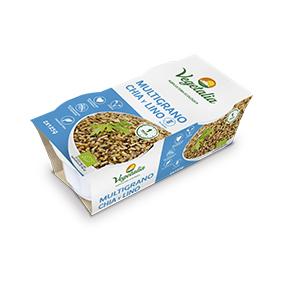 Bio-Reis, Chia und Leinsamen im Becher, verzehrfertig Vegetalia 2x125 g