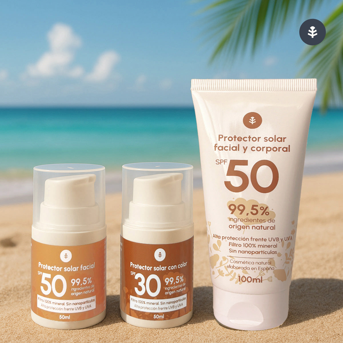 100 % mineralische Sonnenschutzcreme für das Gesicht LSF 50 Planeta Huerto 50 ml