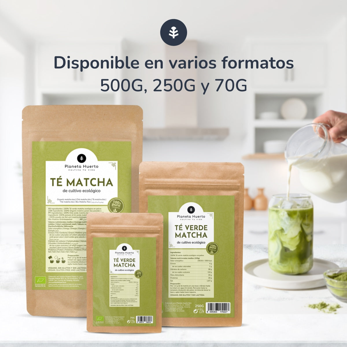Matcha-tepulver ECO Planeta Huerto 500 g