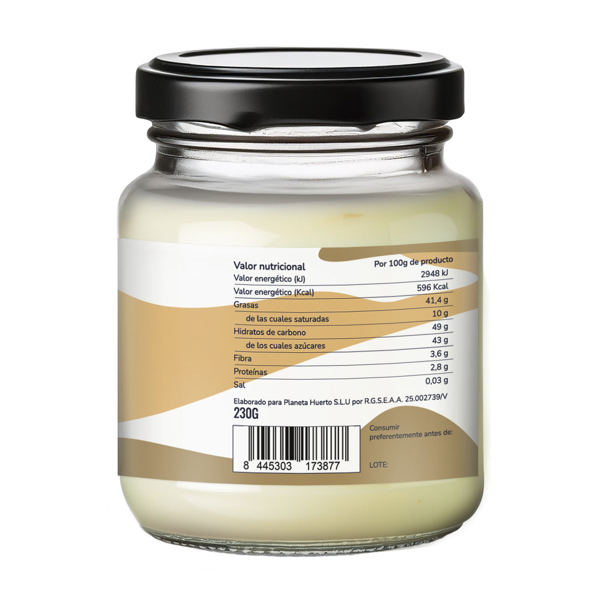 Veganistische witte chocoladecrème ECO Planeta Huerto 230 g