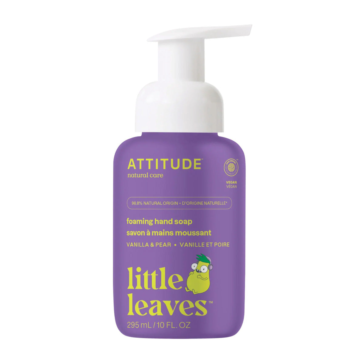 Sapone schiumoso per mani bambini pera e vaniglia Attitude 295 ml